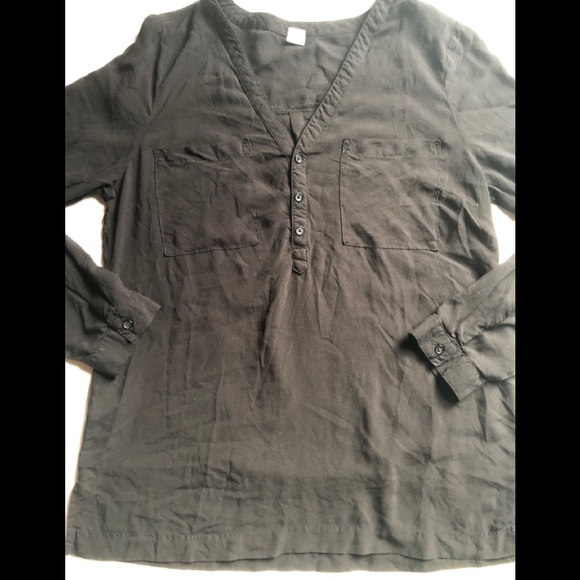 3 for $20/ Old Navy Rayon Black Shirt Size M - Picture 2 of 5